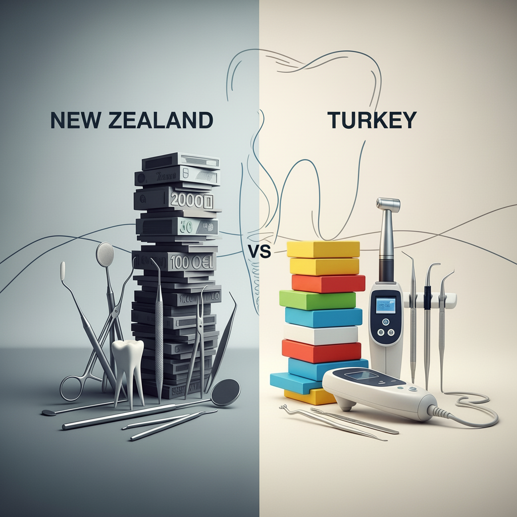 Affordable Dentists in New Zealand: Visualizing the significant cost difference for dental procedures between New Zealand and Turkey