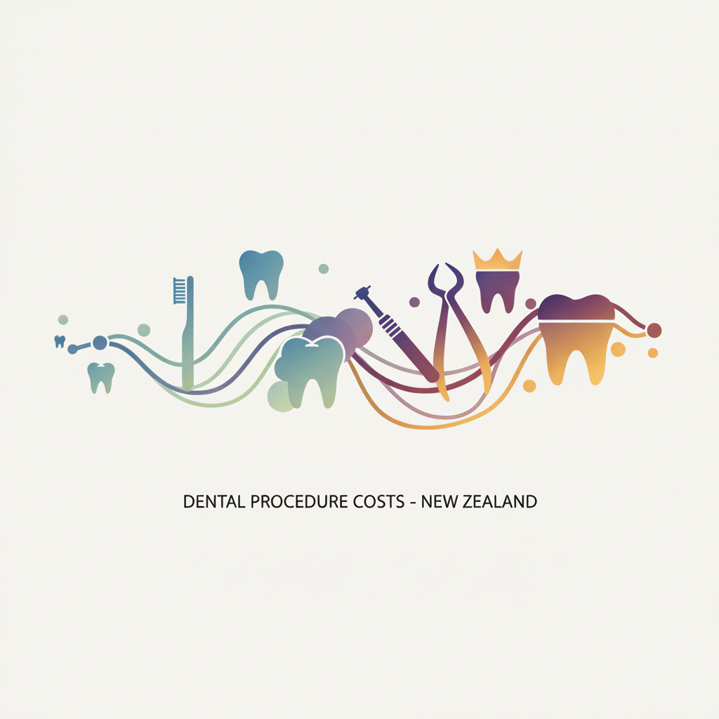 Dentist Visit Cost in NZ: Conceptual visualization of varied dental procedure expenses in New Zealand.