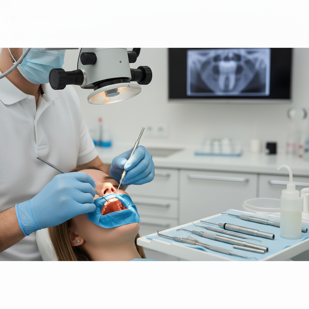 Dentist performing root canal treatment on patient Root Canal Cost NZ: Understanding the essential procedure and what to expect during treatment