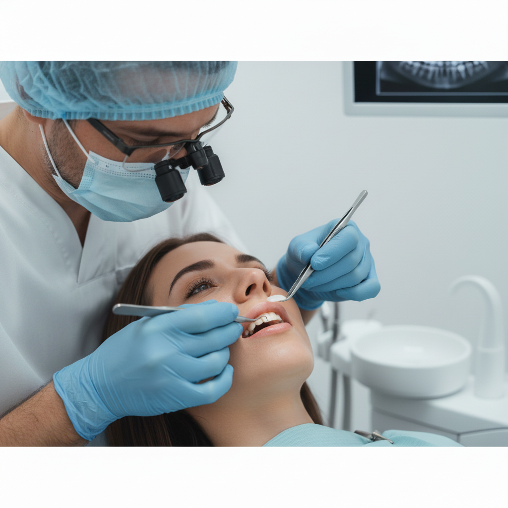 Smile Makeover NZ: A skilled dentist meticulously bonding final restorations, achieving a radiant new smile.