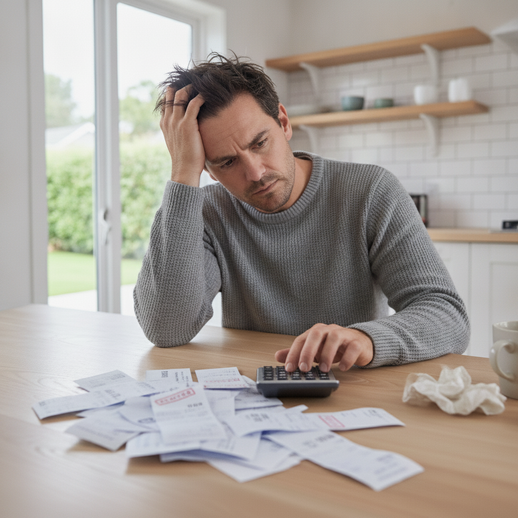 Adult dealing with high dental costs. Dental Care Is Not Fully Covered in NZ, causing financial strain for households seeking essential oral health care.