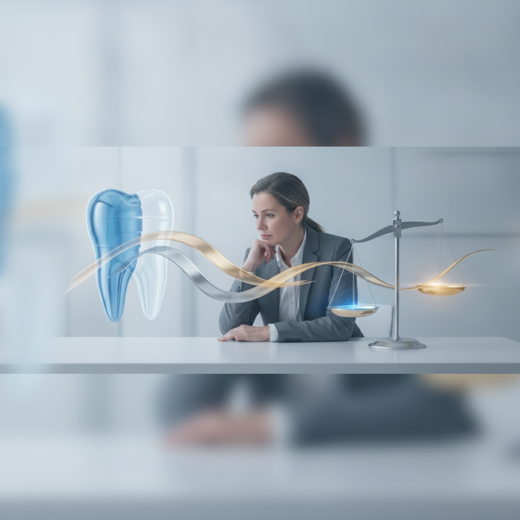Dental Insurance Worth It in NZ: An individual carefully considers the financial implications and benefits of dental coverage.
